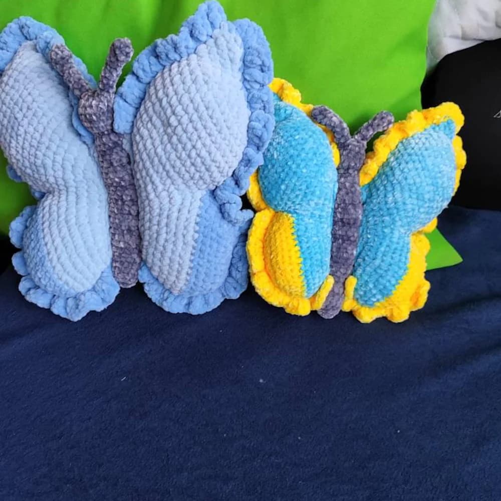 Schmetterling Kissen Häkelanleitung