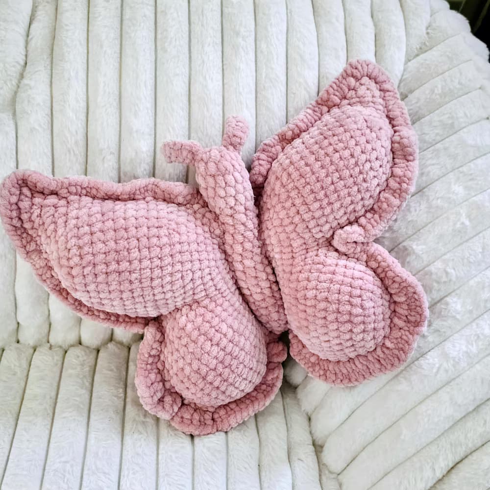 Schmetterling Kissen Häkelanleitung